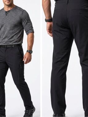 Hurley Black Jet Set Tech Pant Performance Hybrid Active Adventure 36x32